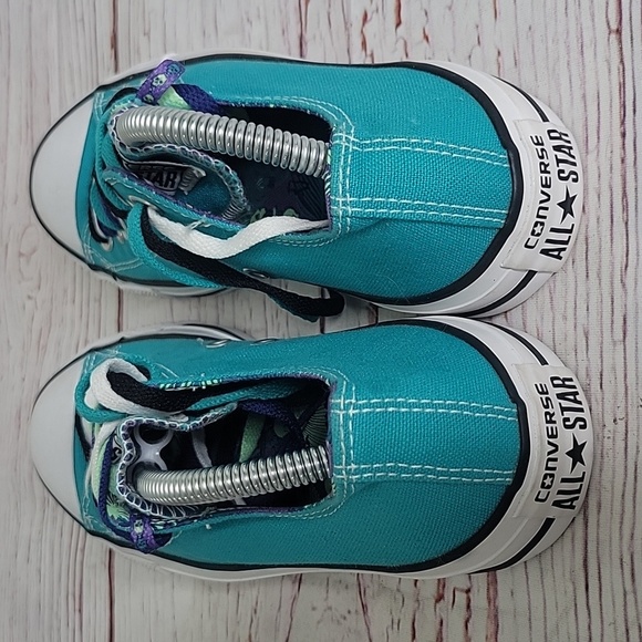 CONVERSE Teal Canvas Sneakers With Multi Laces Women's Size 8 - Picture 5 of 7